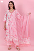 Cotton Kurta And Pant Set With Kota Dupatta In Block Print